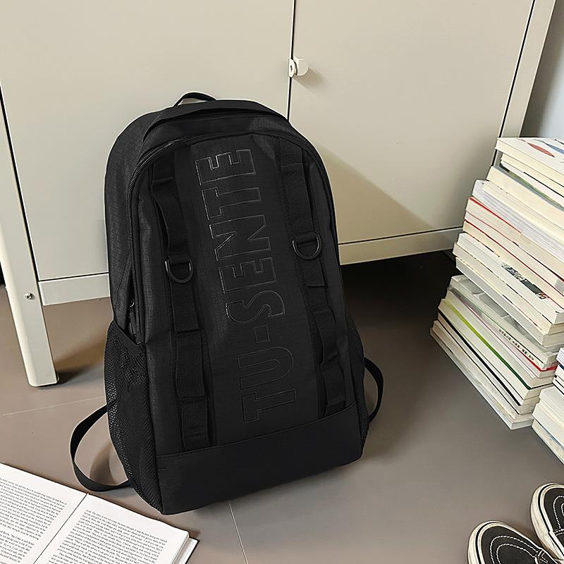 High value niche trendy cool letter backpack couple simple lightweight large capacity backpack