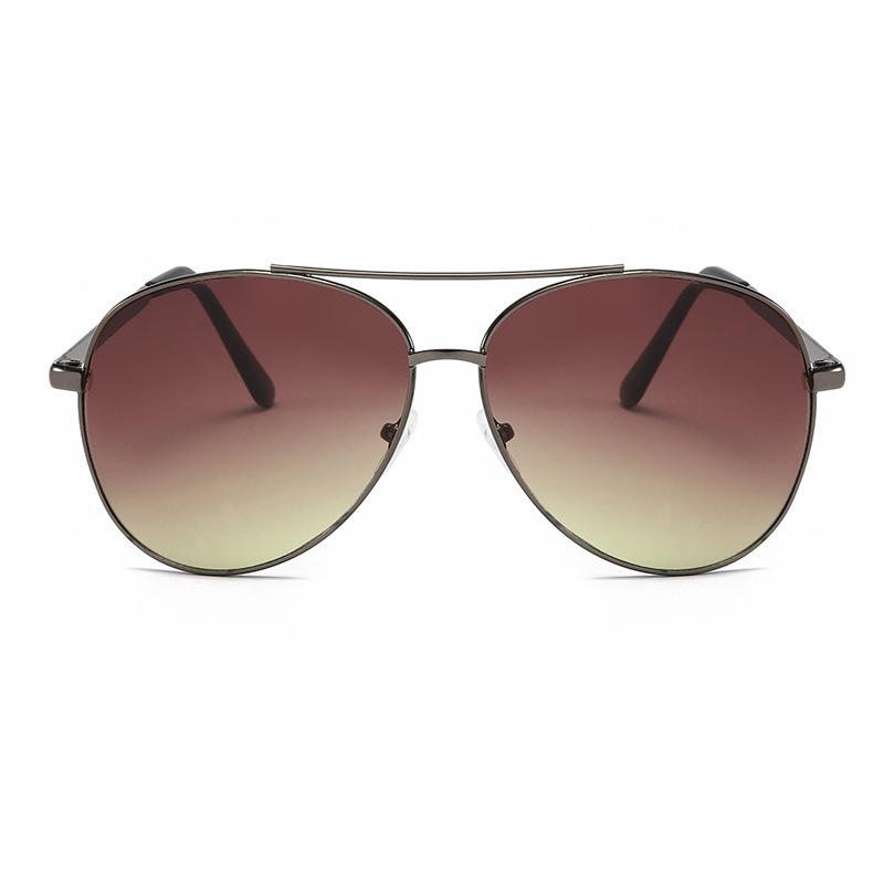 Men's Trendy Metal Square Sunglasses with Frog Mirror Lens for Street Style and Driving