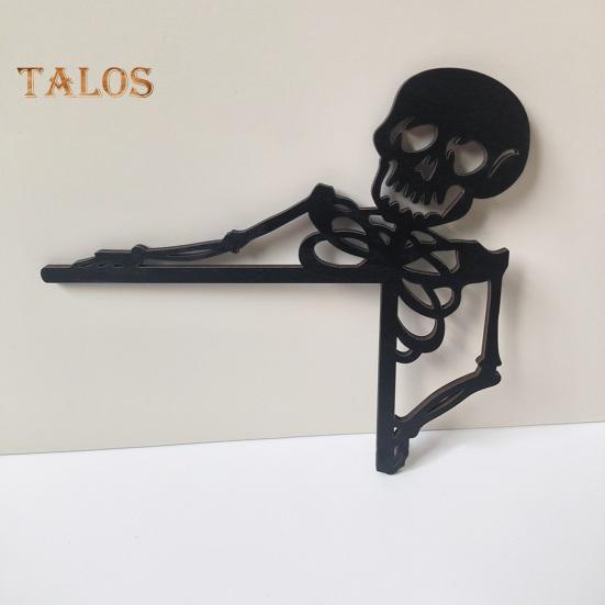 1/3Pcs Halloween Door Frame Decoration Wooden Black Broom Witch Skeleton Pumpkin Silhouette Door Corner Sign Front Door Edge Topper Sitter Ornament