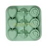 KX4B Rose Heart Diamond Mold Tray Silicone Ice Maker