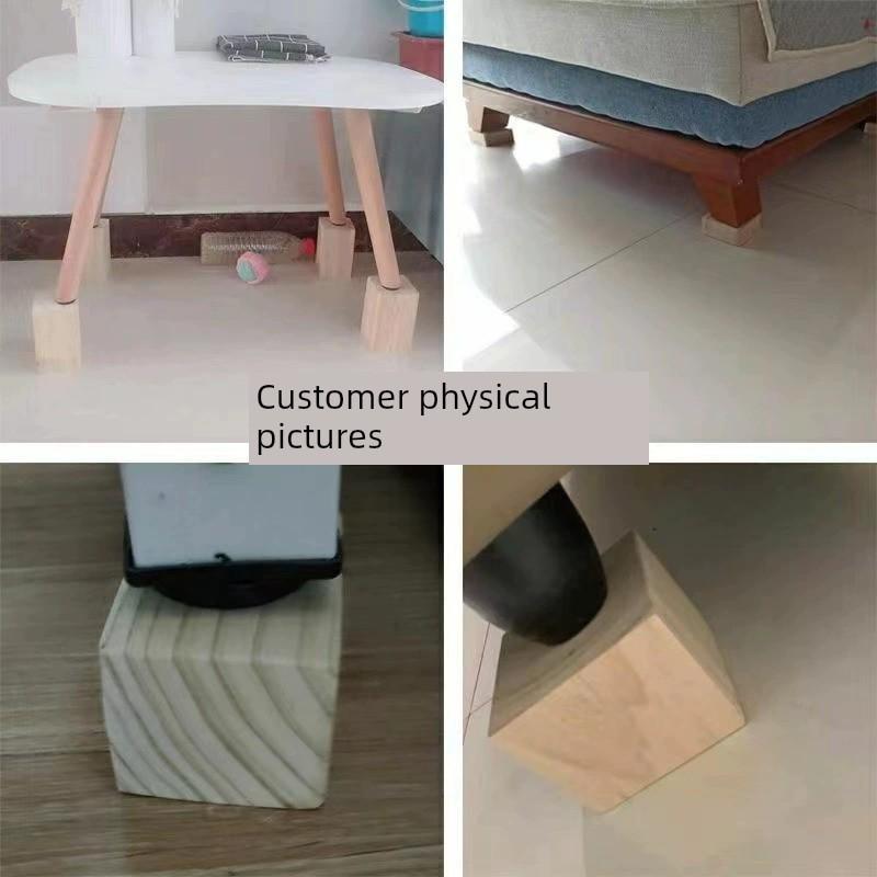 Solid Pine Wood Heightening Block for Bed or Furniture Support Custom Length/Width/Height