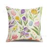 Easter Flowers Throw Pillow Covers With Digital Printing Of Short Plush Fabric Car-Shaped Sofa Cushion For Office Home Decor