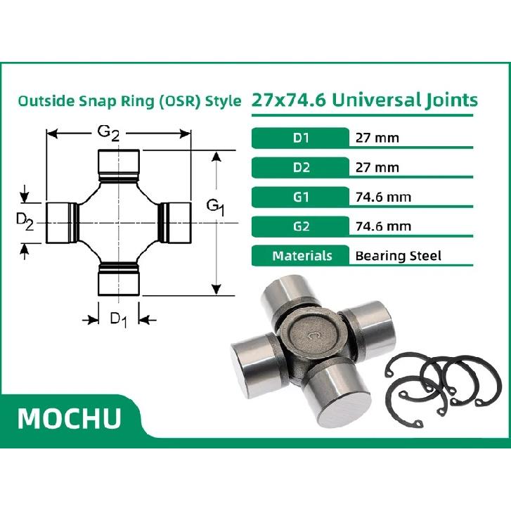 1piece 27X74.6 MOCHU U-joints UNIVERSAL JOINTS BEARING Universal Joints Crucetas Joints de cardan