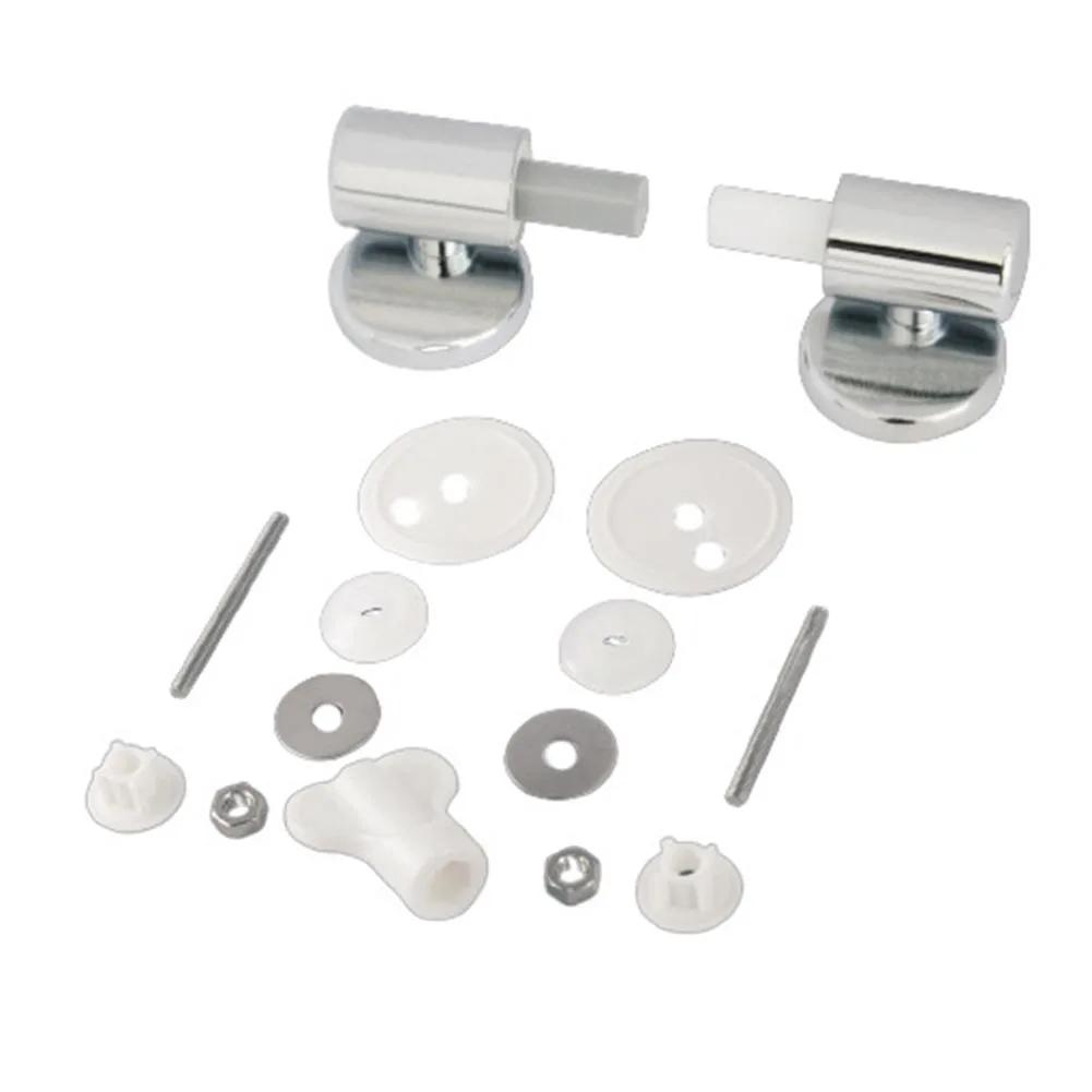 1set Toilet Cushions Hinge Set, Including Replacement Toilet Seat, Cover Hinge, Screw Pin, Hardware Connector, Quick Connector