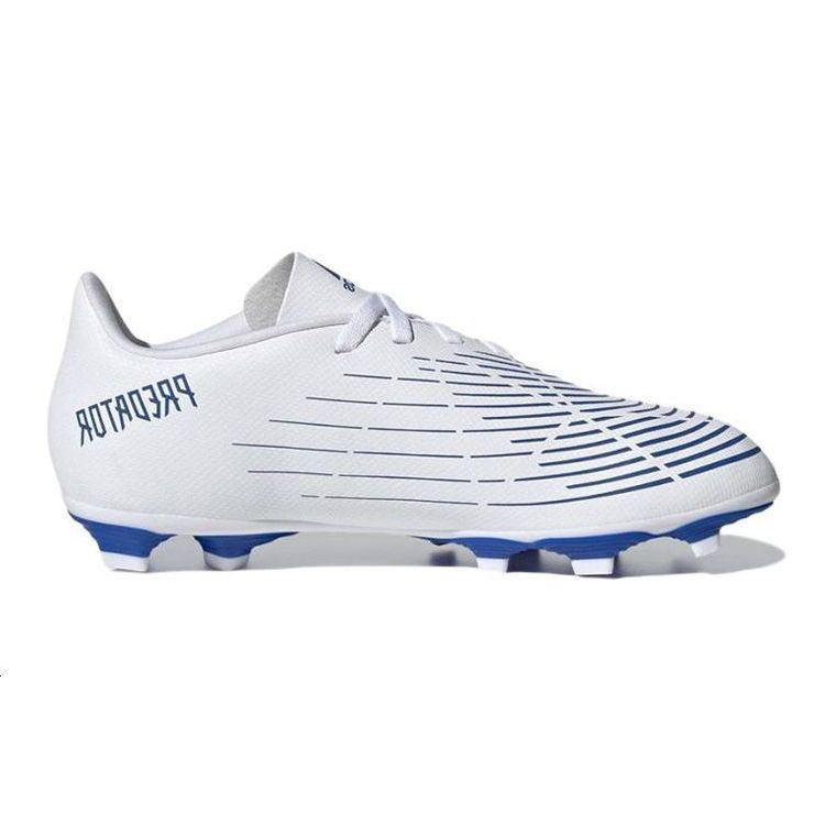 Adidas Predator Edge.4 FG J White Hi-Res Blue Kids Sneakers Cloud-White GW2368