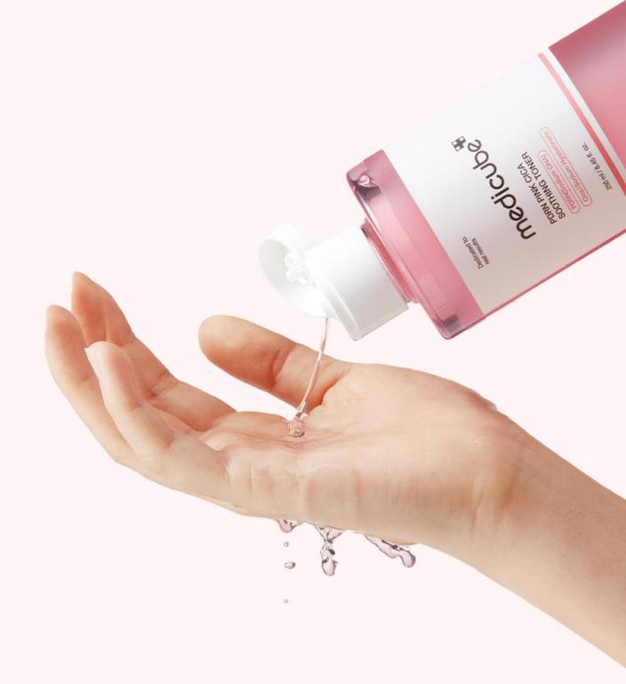 MEDI‑CUBE PDRN Pink Cica Soothing Toner 250ml – Calming & Repairing K‑Beauty
