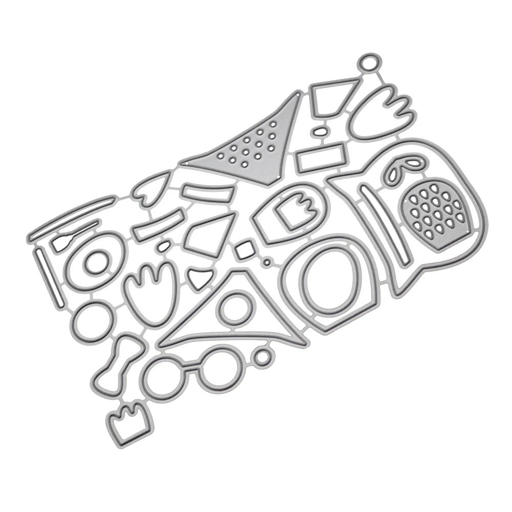 Cadre de bufniță, matrițe de tăiat din metal, meșteșuguri pentru animale, album de albume, în relief argintiu, șablon tăiat cu matriță, album foto, fabricare de cărți