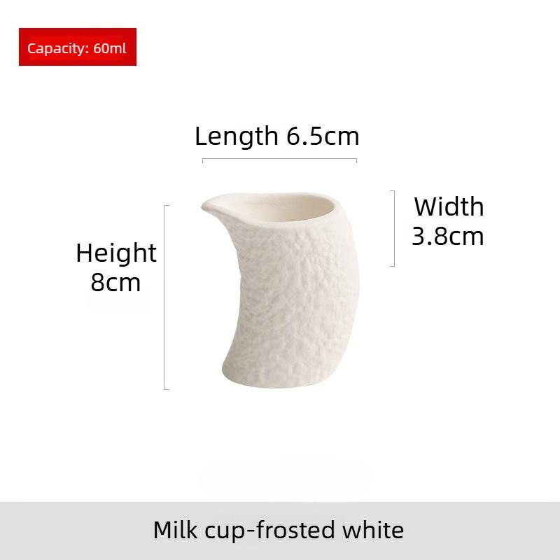 Irregular Ceramic  Boats Curved Steak Sauce Pot Seasoning Pot Small Milk Can Milk Cup Solid Color Creative Kitchen Tool