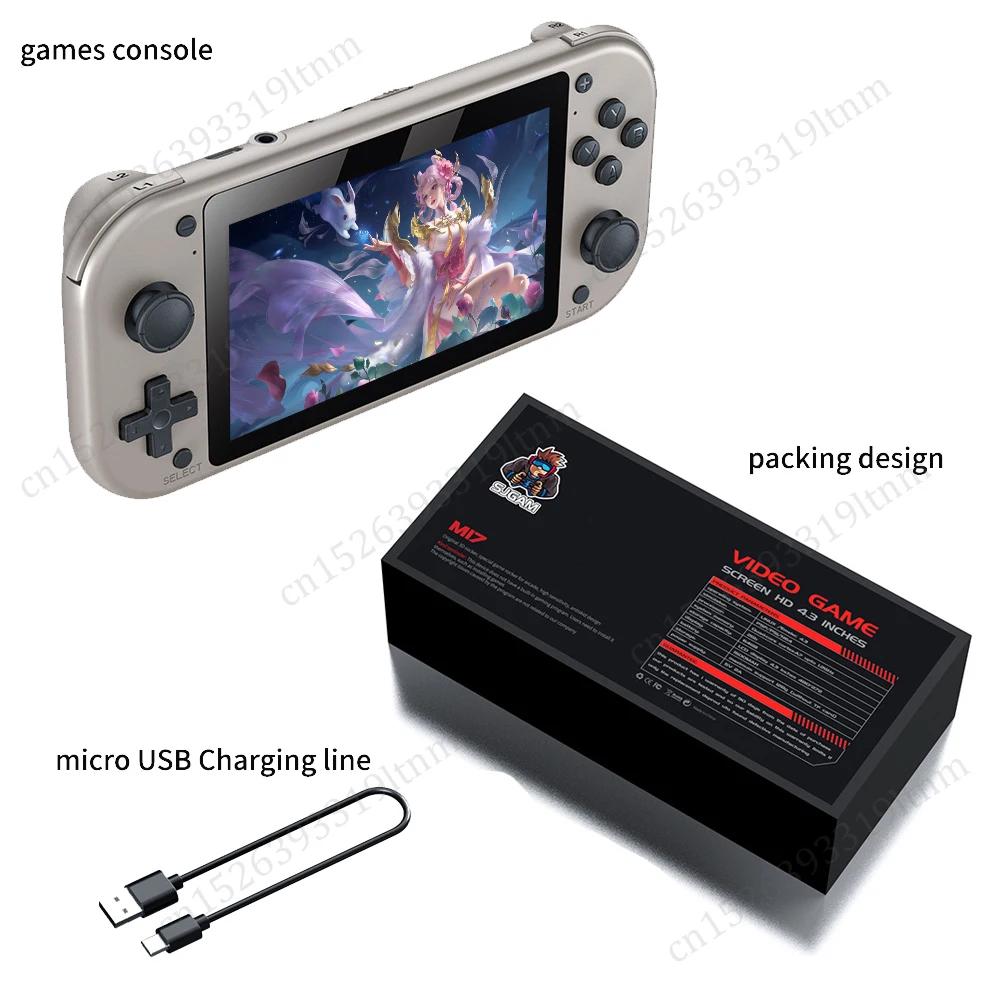 M17 Retro Game Handheld Game Player 4.3 Inch 480*272 LCD Screen Retro Video Game Console Emuelec Built-in Game 25 Emulators