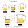 High Borosilicate Glass Fairness Cup with Tea Strainer