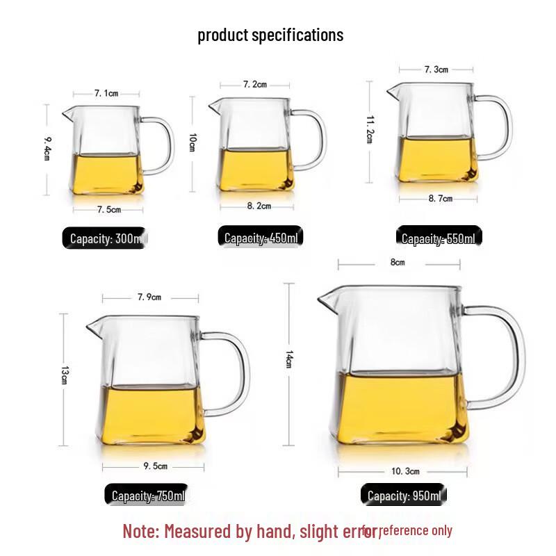 High Borosilicate Glass Fairness Cup with Tea Strainer