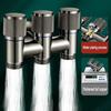 1 pz Valvola d'angolo Compagno WC, Irrigatore WC Valvola d'angolo Uno in Due Uscite, Rubinetto a Doppia Apertura, Manopola Antiscivolo, WC
