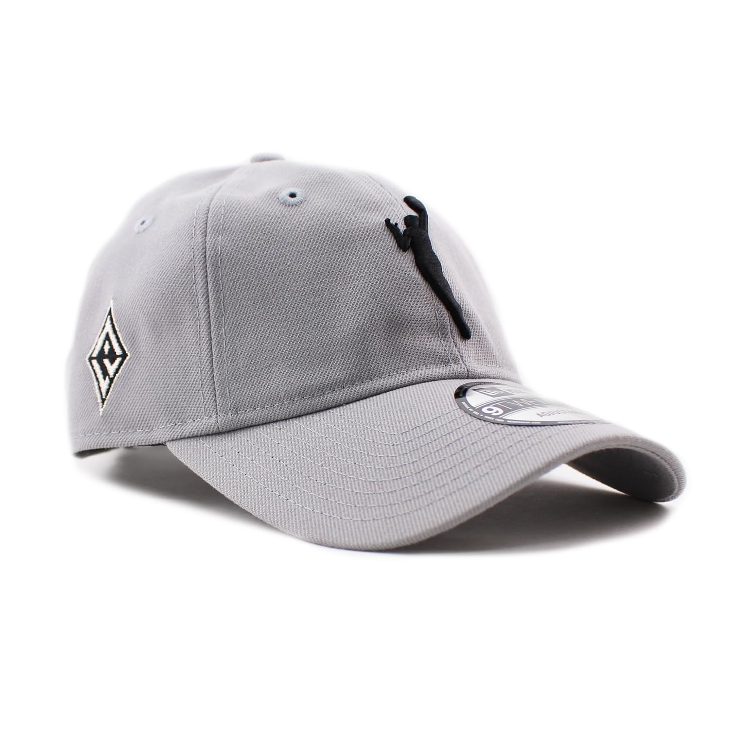 New Era 9TWENTY Las Vegas Aces WNBA Rebel Series Strapback LAS VEGAS ACES Professional Basketball Low and Cap, Gray, Women s League, Profile, Unisex, серый