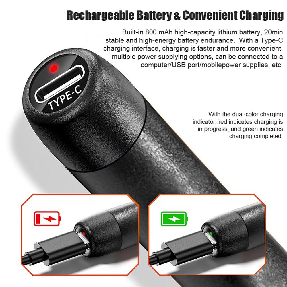 USB Portable Intelligent Electric Soldering Iron Multifunctional Soldering Welding Pen with 300-400℃ Temperature Adjustment Func