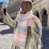 Autumn and Winter Imitation Cashmere Scarf Female Korean High-end Mohair Warm Shawl Student Versatile Thickened Couple Scarf