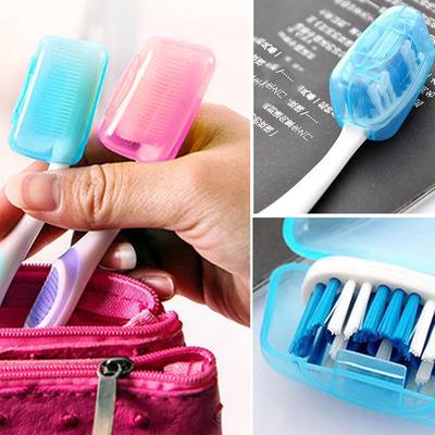 5PC Portable Toothbrushes Head Cover Holder Travel Hiking Camping  Case