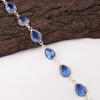 Rare Tanzanite Gemstone 925 Sterling Silver Jewelry Handmade Boho Bracelet 7-9" RB-18-1