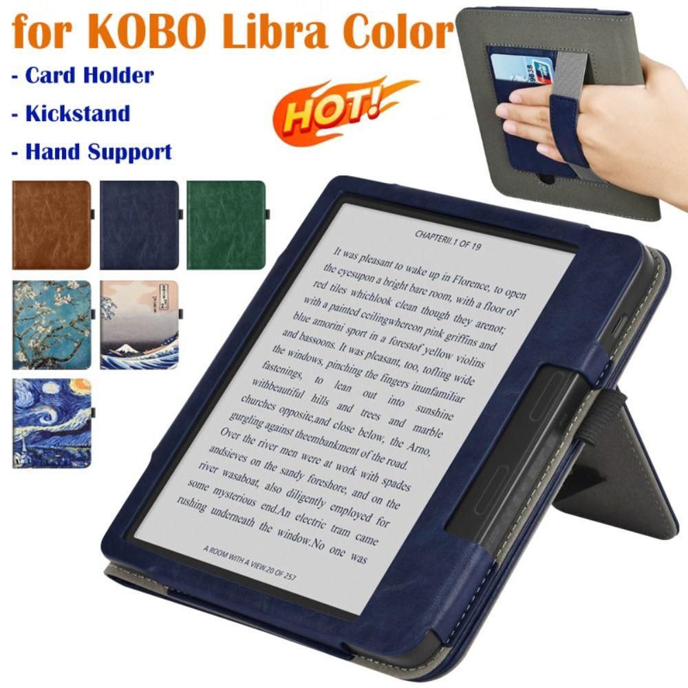 Auto Sleep/Wake N428 Smart Cover PU Leather Protective Shell for KOBO Libra Colour 2024