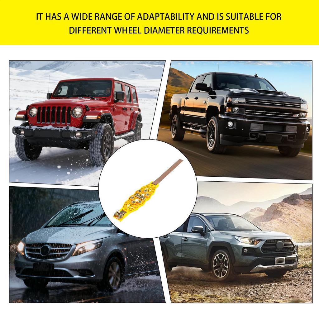 Tire Chains Anti-Slip Heavy-Duty Cleats Spikes Tire Chains For Cars For Ice Winter Hiking Trailer Offroad Lawn Fishing