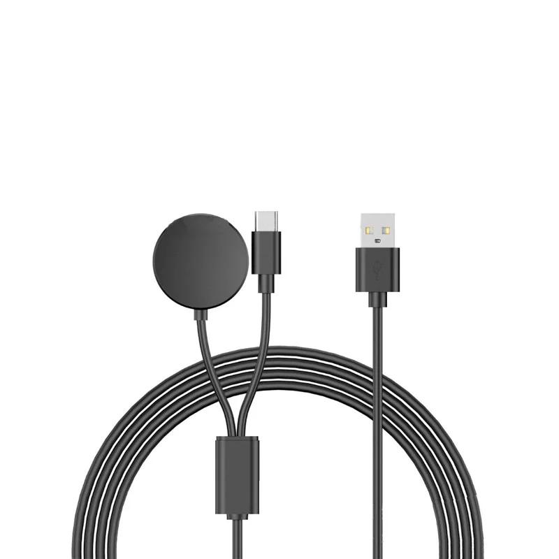 

USB C Charger for Samsung Galaxy Watch 2 in 1 Type C USB A Cable 3.94 fit for Galaxy Watch6/5/4 Watch 5 Pro Galaxy S23 Ultra
