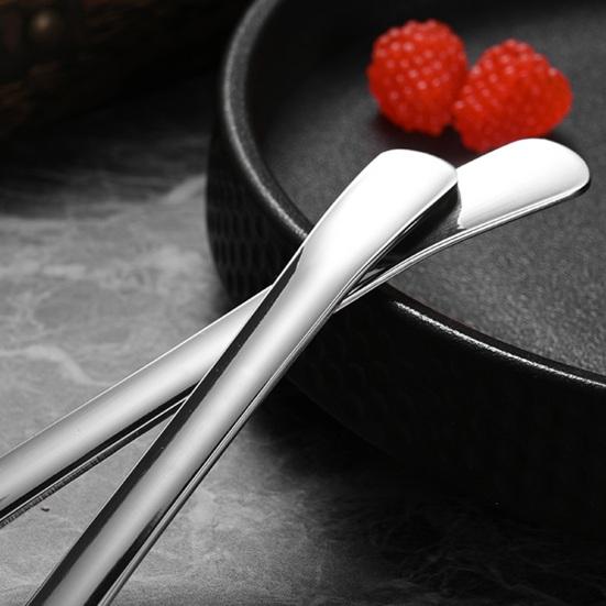 316 Stainless Steel Round Spoon with Deep Head Soup Ice Cream Spoon for Home Dishwasher Safe Rust-Proof Non-Slip Polished Camping Kitchenware