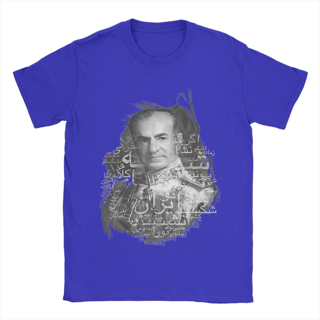 Unisex Damen Bedrucktes Reza Pahlavi König von Irans T-Shirt Baumwolle T-Shirts Kleidung