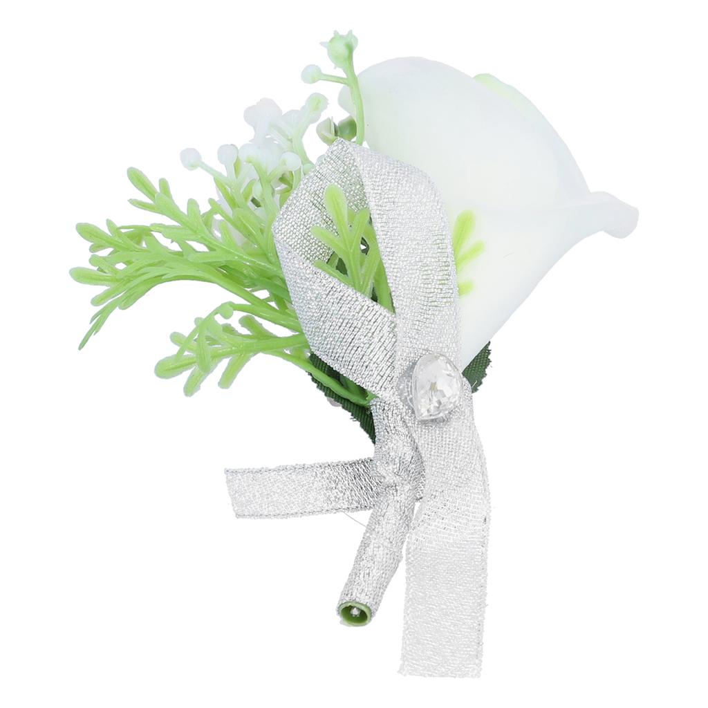 Artificial Flower Wedding Corsage Groom   Boutonniere Brooch Wedding Party Decor