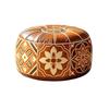 PU-Leder Boho-Stil Sitzkissenbezug Füllbares Design Aufbewahrung Beinbank Schlafzimmer