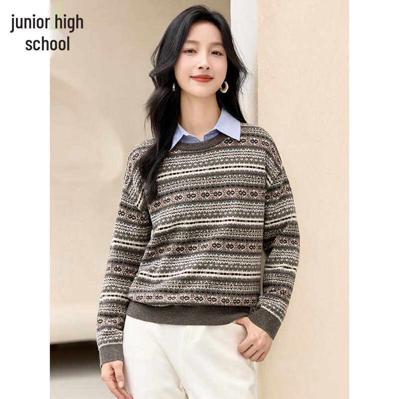 Women's Fair Isle Jacquard Wool Blend Sweater