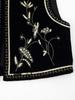 2024 Autumn Velvet Sequin Embroidered Sleeveless Open-front Women's Vest