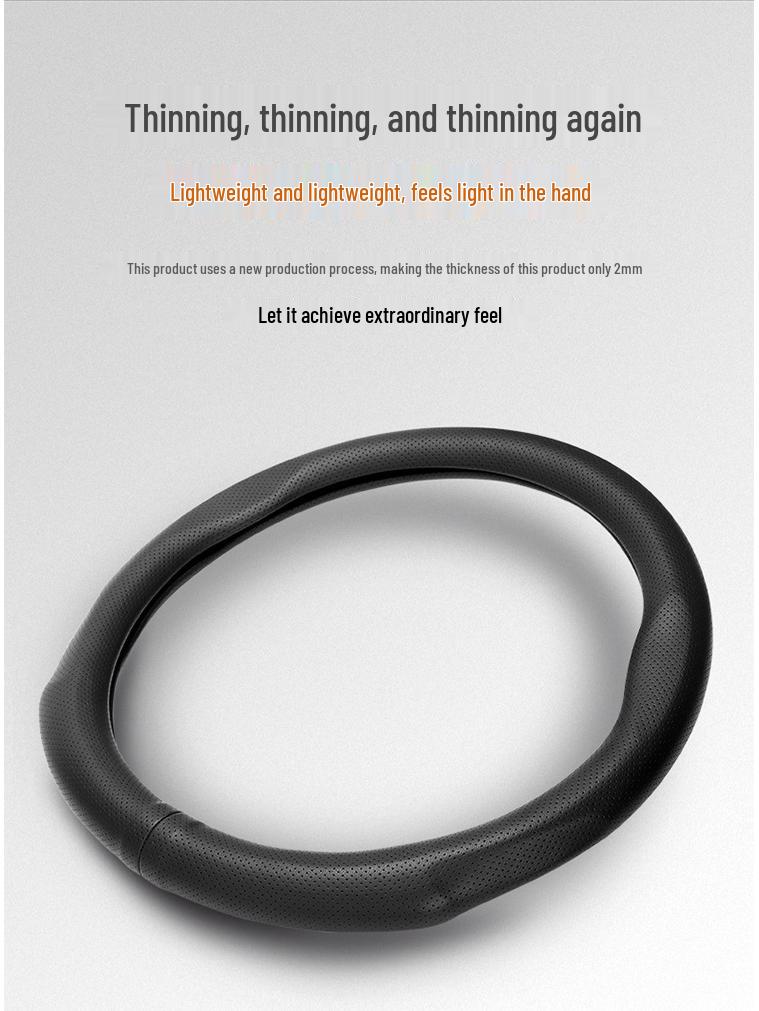 Borgward Genuine Leather Steering Wheel Cover for BX7/BXi5/BX6, Universal Fit - Four Seasons Car Accessory