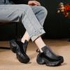 2025 Herbst Damen Echtleder Slipper: Leicht, Atmungsaktiv, Dicke Sohle Retro Lässige Dad Shoes