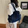 Retro Large-capacity Underarm Bag Women's 2025 New Casual Denim Tote Bag Simple Shoulder Messenger Bag