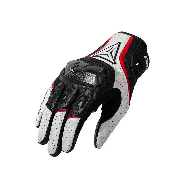 Motorcycle Gloves Men Leather Gloves Summer Cycling Motorbike Guantes Moto Motocross Bicycle Touch Screen Breathable Protective