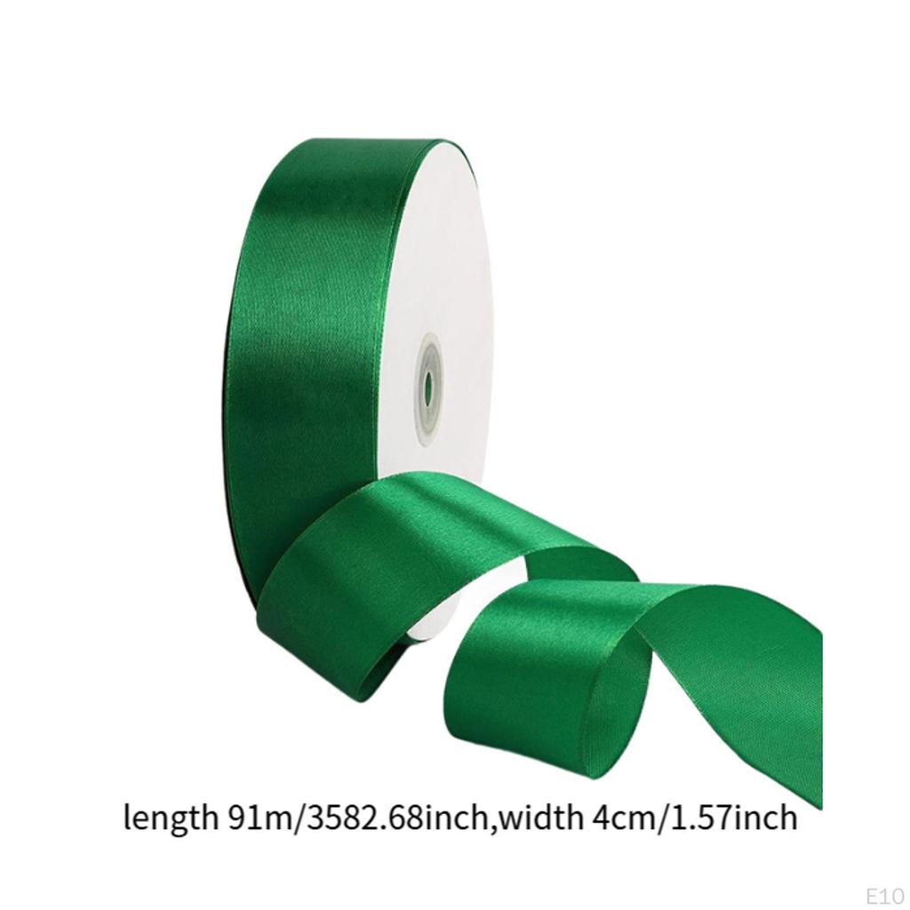 Solid Ribbons Roll 100Yards Wide Satin Ribbon for Floral Bouquet Hair Bows Making Valentine's Day