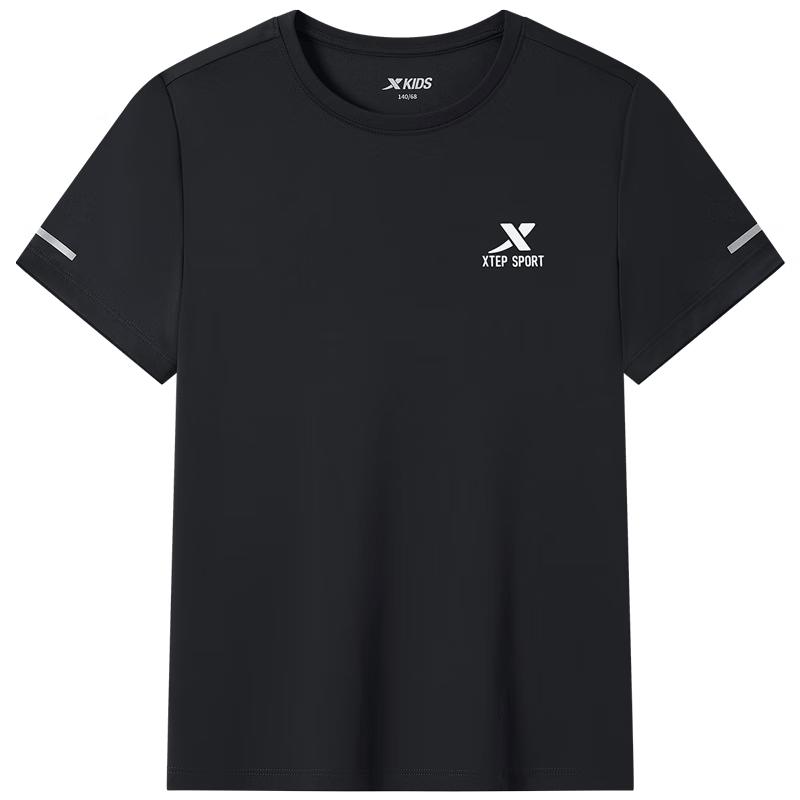 Xtep Kids' Moisture-Wicking Quick-Dry Short Sleeve T-Shirt