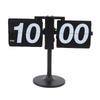 Desk Clock Mechanical Battery Powered 12 Hours Quiet Automatic Page Turning Clock with Extended Rod for Living Room