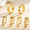 Xiyin Titanium Steel Zirconia Diamond Rotating Couple Rings Set - 7 Pieces