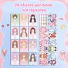 Diy Book Dress Up Sticker Book Cartoon Girl Makeup Show Sticker Book Princess Puzzle Toys Handmade Diy Sticker Toy Kids Gift