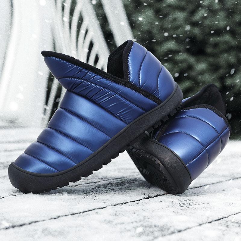 Winter Cotton Ankle Boots Men Outdoor Couple Non-slip Casual Plush Warm Women Snow Boots