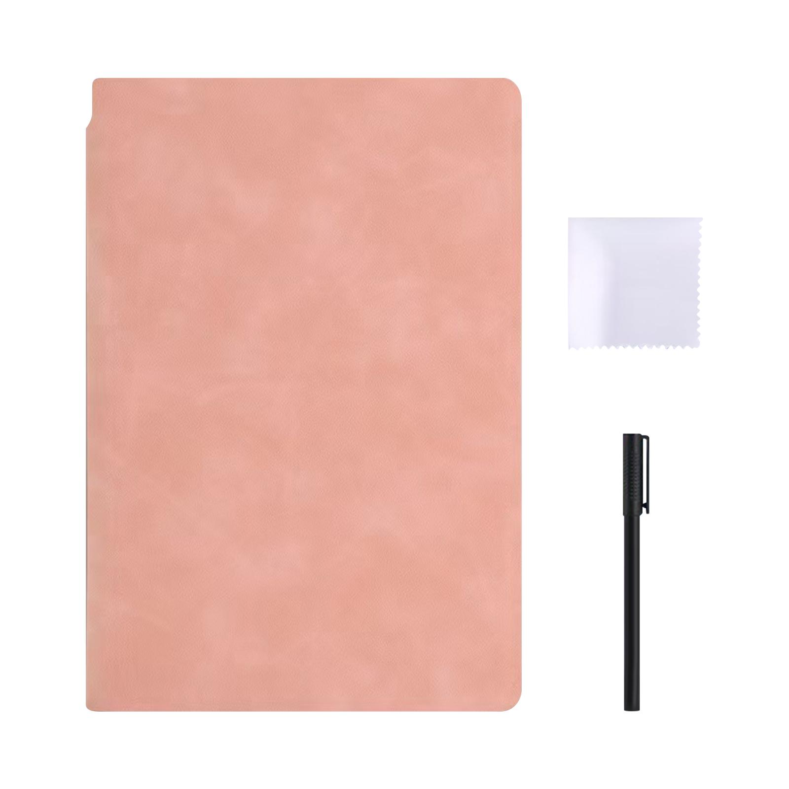 

Reusable Whiteboard Notebook, A5 Erasable Smart Notebook, Portable Sketchbook With Wipe Cloth And Writing Pen For Students Kids Teacher 5ml One Size рожевий