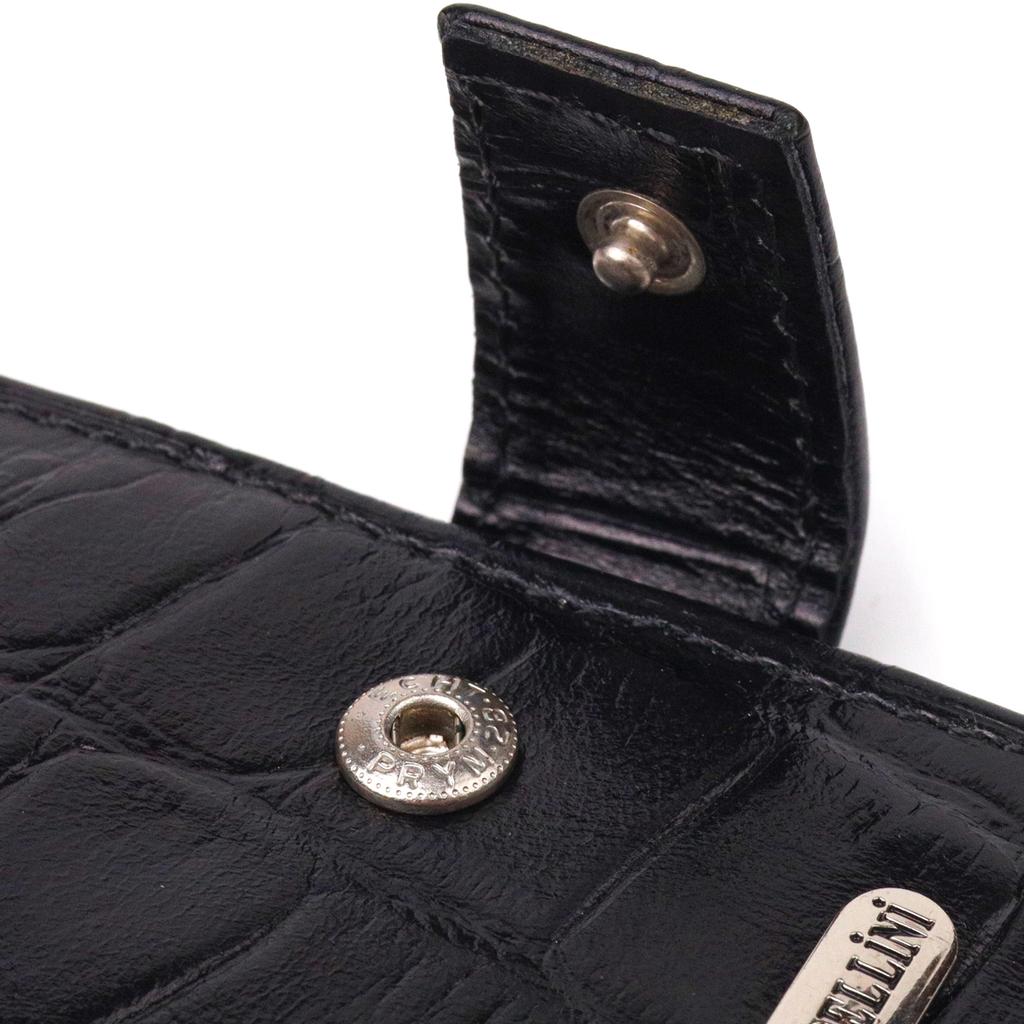 Men's Wallet Made of Genuine Textured Leather CANPELLINI Purse 21511 Black