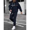 Mens Hooded Oversized Sweatshirt Set Long Sleeve Top Pants Casual Sportswear