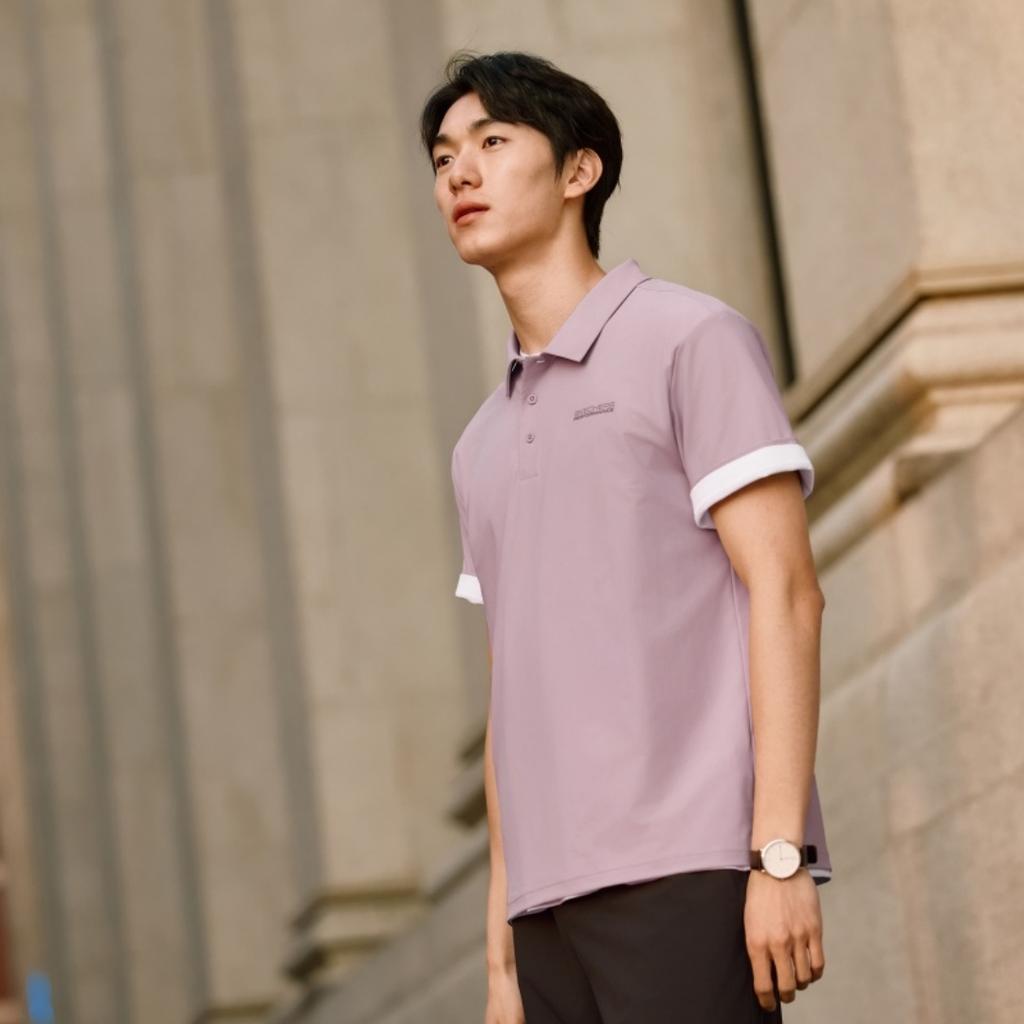 Skechers Breathable Solid Color Pullover Polo Shirt Men Tops P226M114-00YW