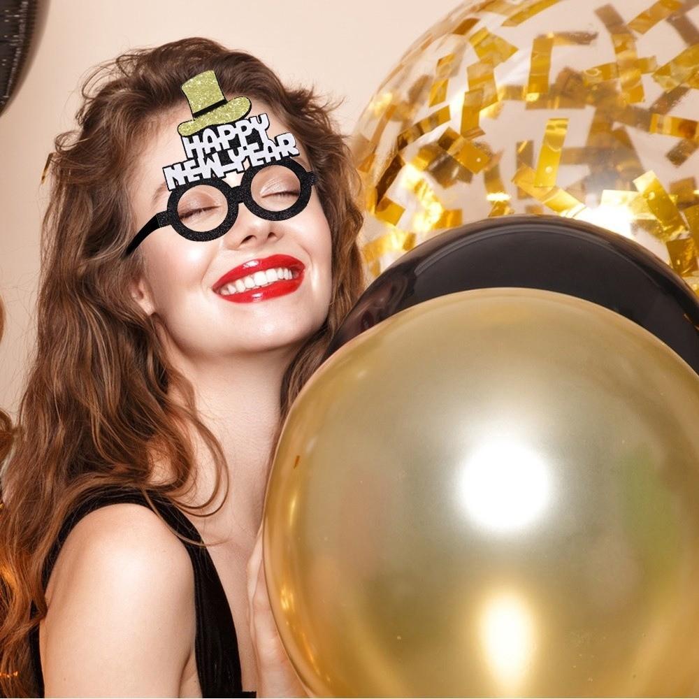Letters and Numbers 2026 New Year Glasses New Year Decorative Glasses  Xmas Party Decoration