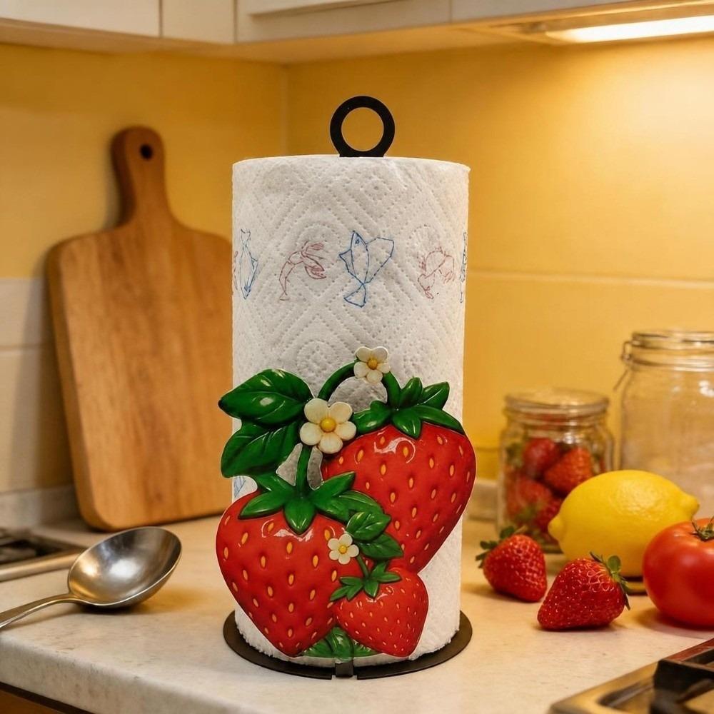 Vertical Storage Paper Towel Holder Wooden Base Tissue Storage Rack Paper Towel Stand Home Decor