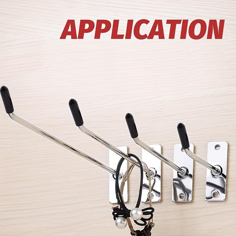 30pcs Contemporary Plastic Pegboard Hooks Protector with Wall Mount, Easy Install, Round Rubber End Caps Rack Cover 17mm Long - Black