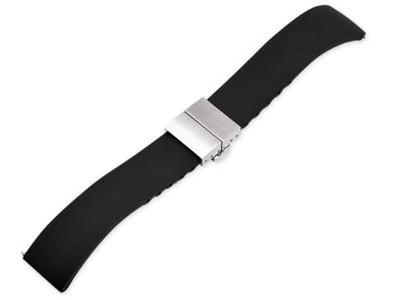 King Watch Parts Kompatibel med Tag Heuer Gummiarmband Mönster 4 Tredjepartsprodukt 5 Färger 20 22 mm [Import Original] (22 mm, Svart)