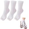 WinsGreat Set of Tabi Solid One Size Fits Bunion Sandals 3-Pair Socks, Two-Toe Socks, Cotton, Color, Antibacterial, Odor-Resistant, Moisture-Wicking,