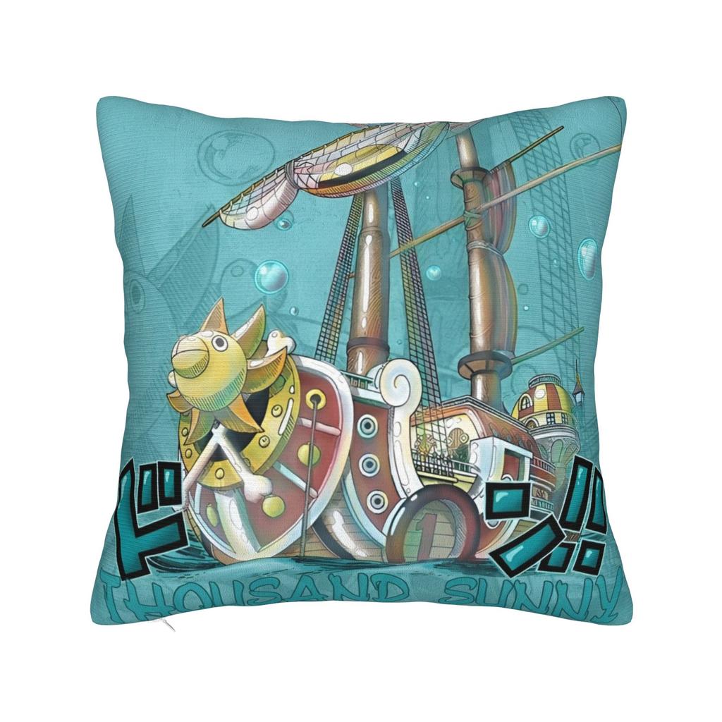 Luffy Anime Throw Pillow Cover Polyester Cushions for Sofa Vintage Cushion Covers